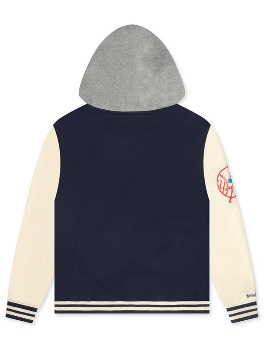 Mitchell & Ness Yankees Courtside Fleece Jacket - Navy