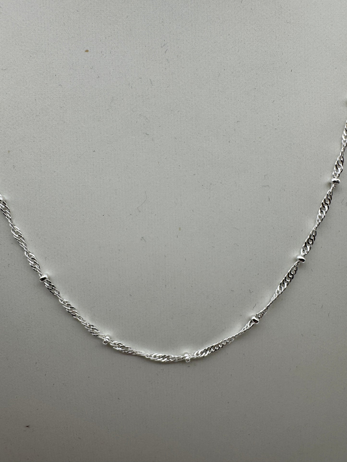 And Now This Silver Plated Box Link 18″ Chain Necklace