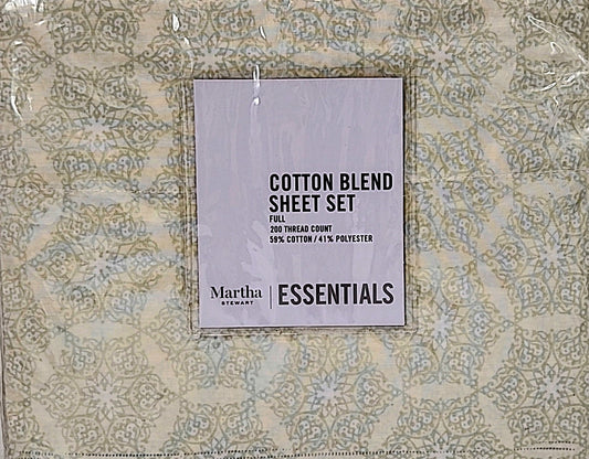 Martha Stewart Collection Holiday Printed 4 PC. Sheet Set