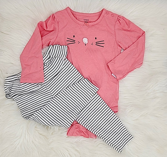Carter's Baby Girls Bodysuit and Ruffle Leggings, Size 24Months
