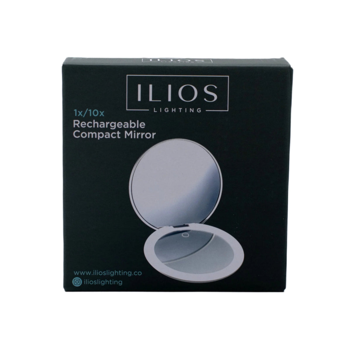 ILIOS Lighting LED Rechargeable Compact Mirror 1X / 10X - New