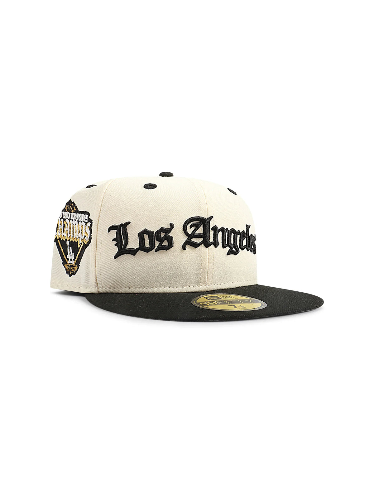 New Era 5950 LA Dodgers World Series Champs Hat - Chrome/Black