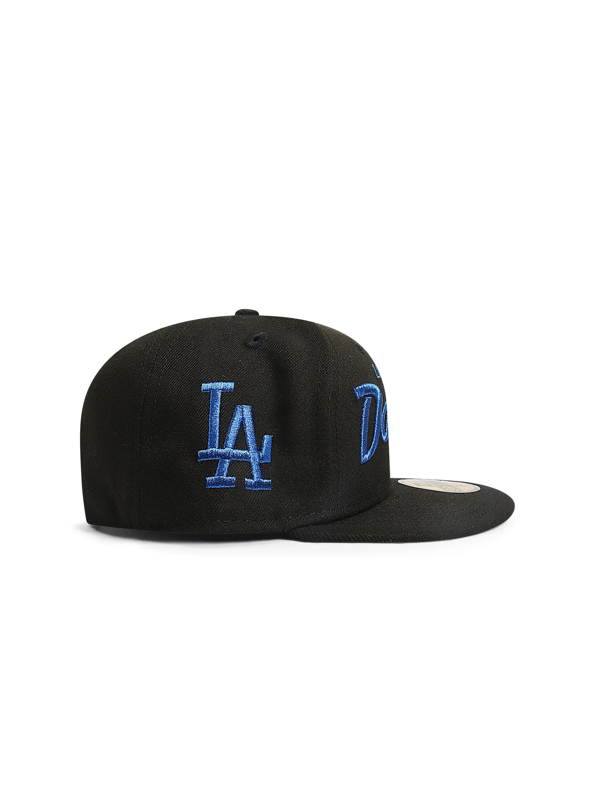 New Era 5950 LA Dodgers Side Logo Hat - Black/Royal