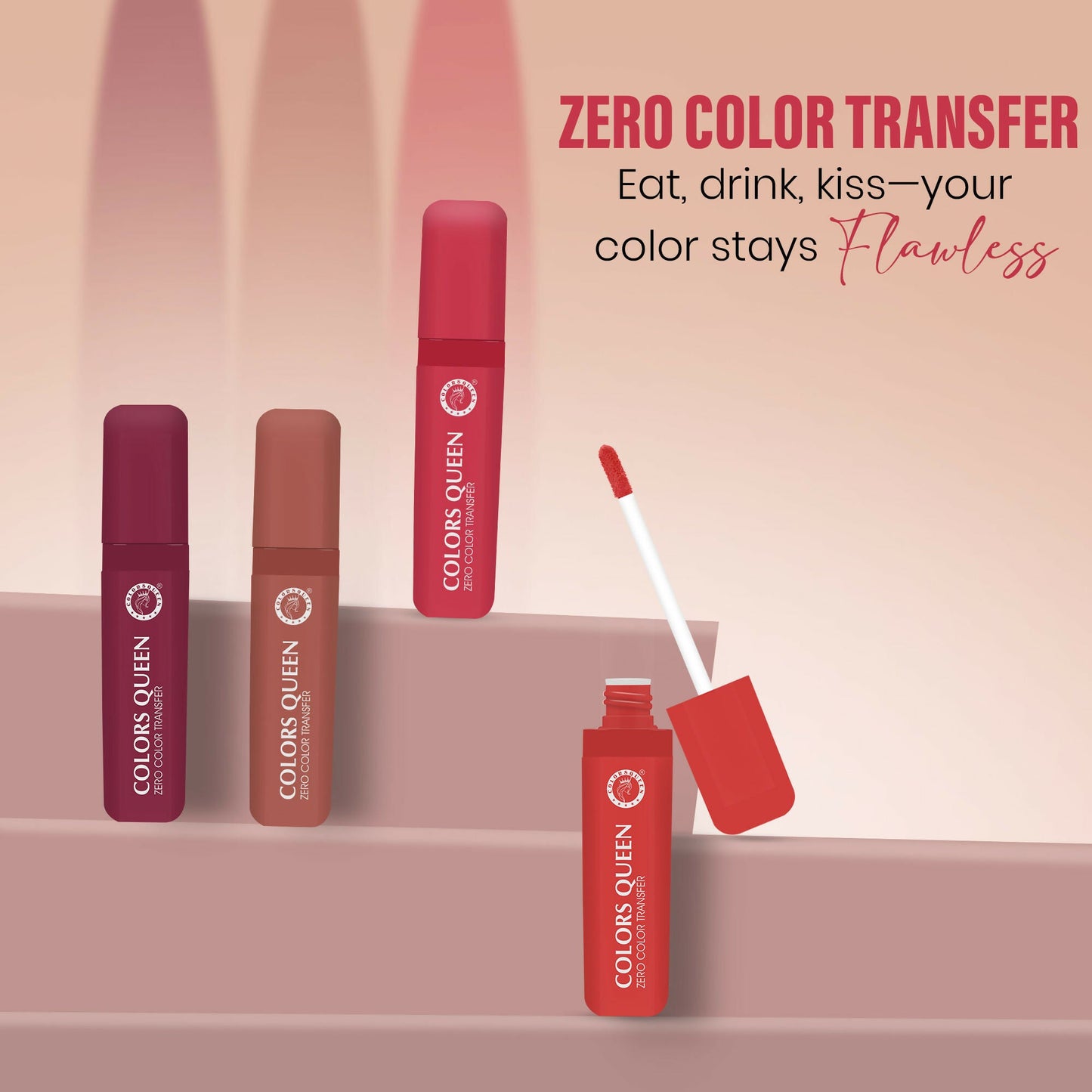 Colors Queen Zero Color Transfer Liquid Lipstick - Velvet Nude