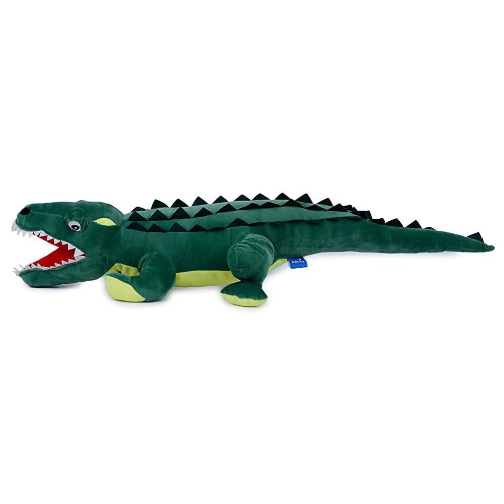Webby Soft Crocodile with Open Mouth Stuffed Animal Plush Green Toy - 72 cm