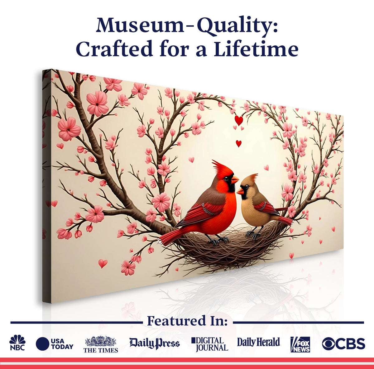 3D Cardinals Wall Art II