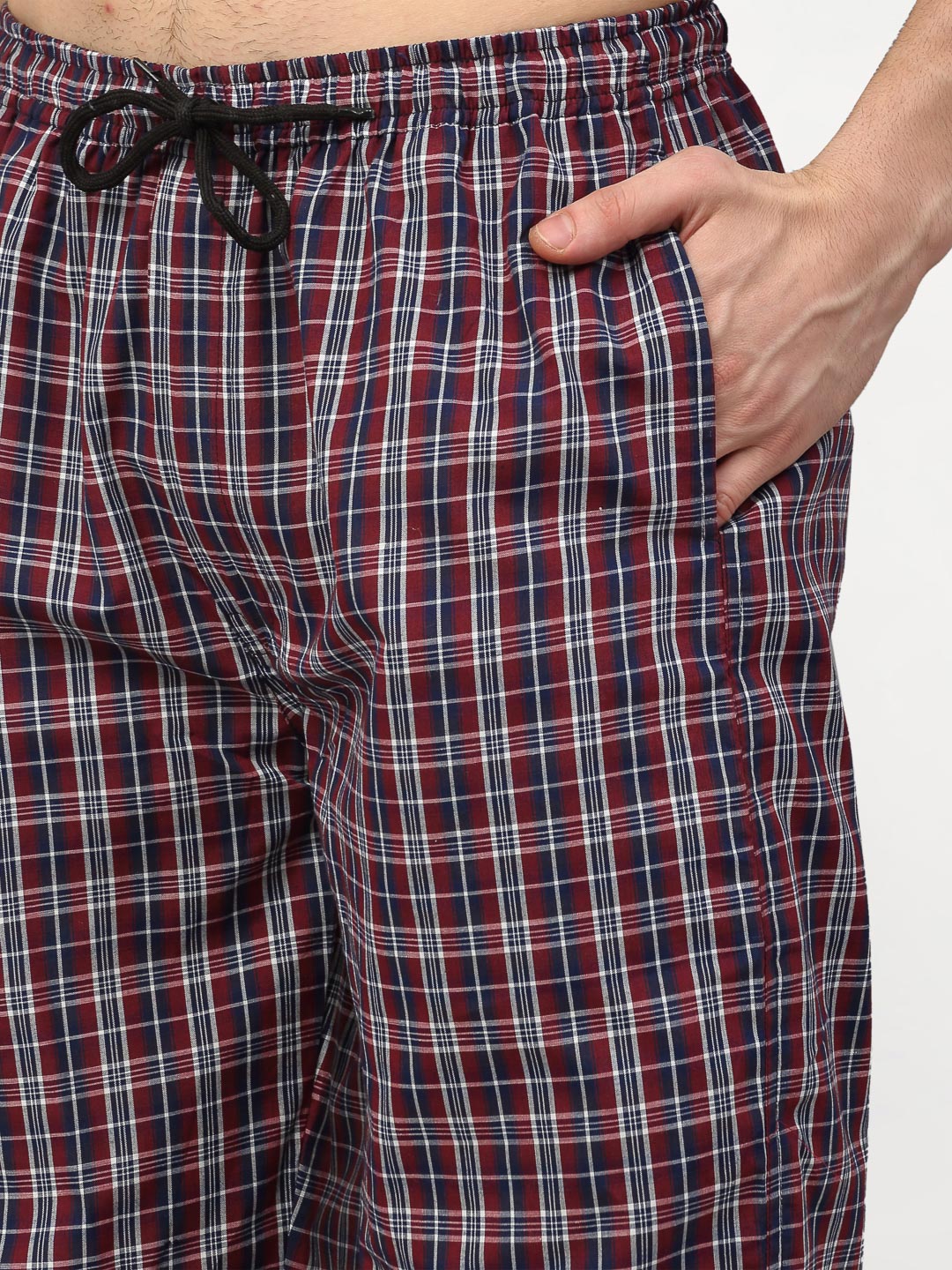 Jainish Men's Multicolor Cotton Checked Track Pants ( JOG 019Multi )