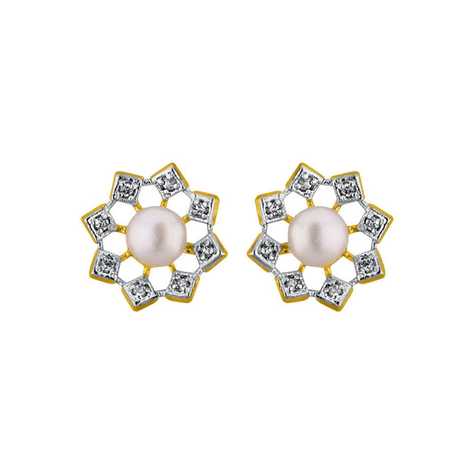 J Pearls Sun Flower Earrings - Real Pearl Jewelry