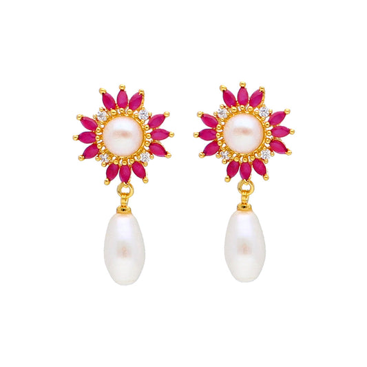 J Pearls Laya Pearl Earrings - Real Pearl Jewelry