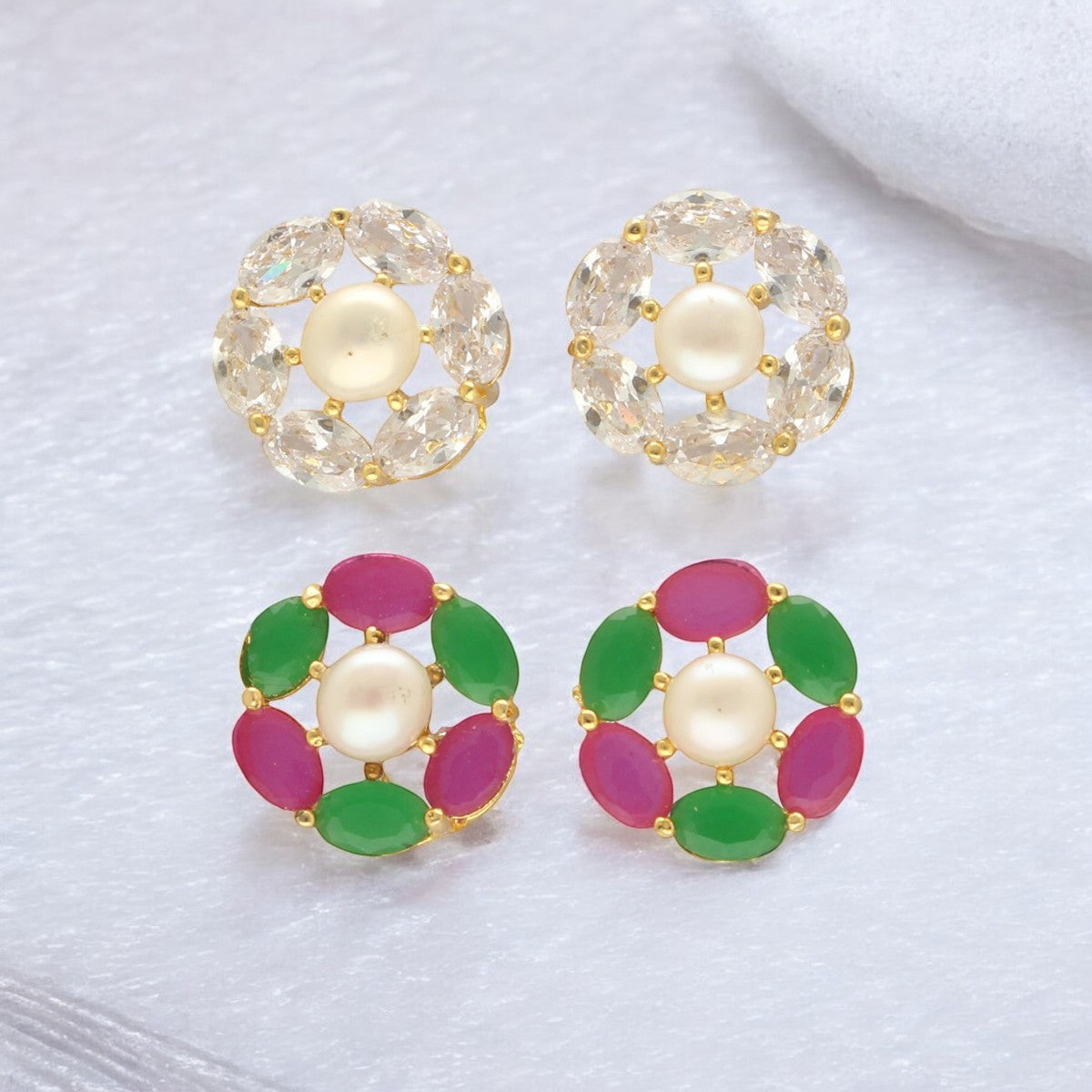 J Pearls Gia Pearl Earrings Pack 2