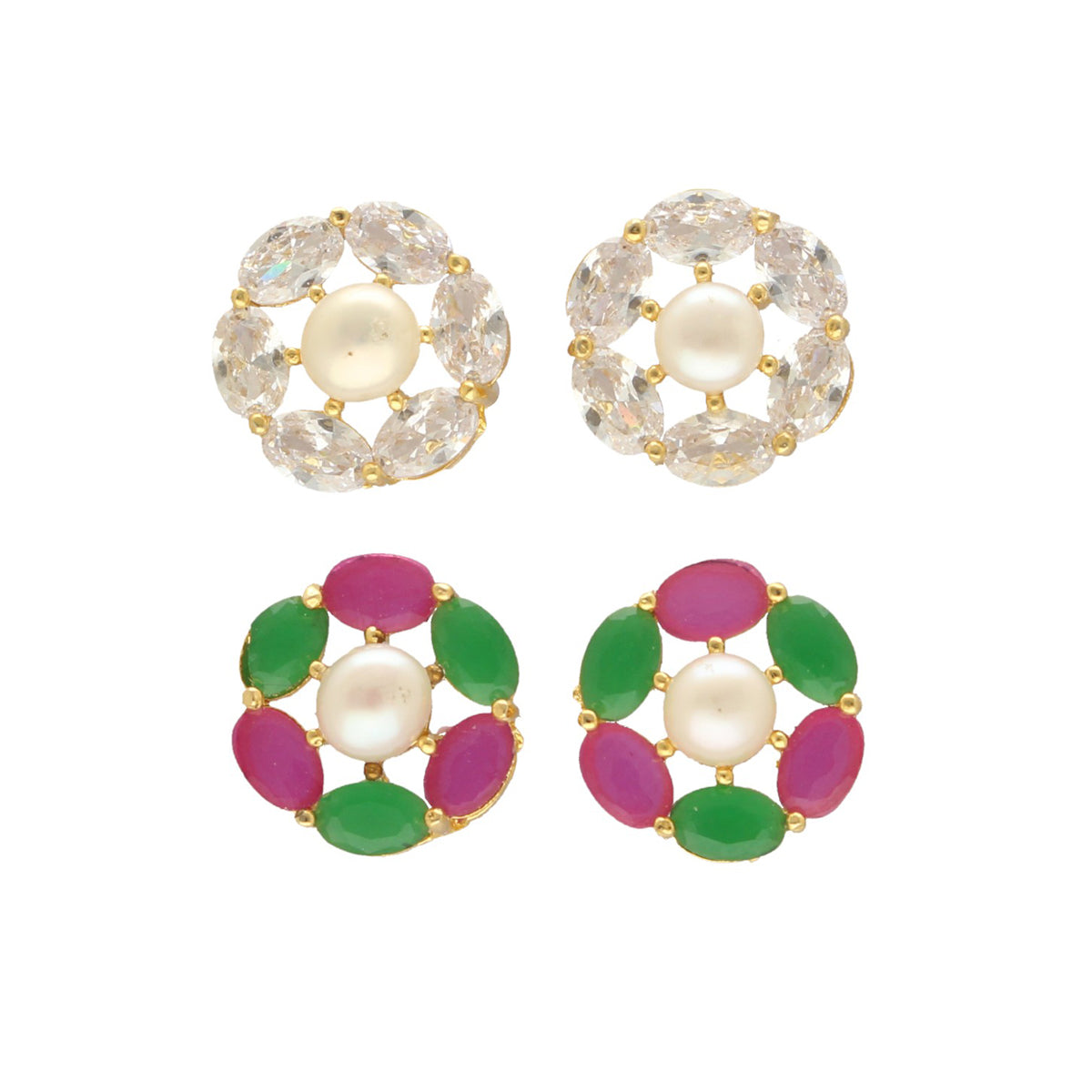 J Pearls Gia Pearl Earrings Pack 2