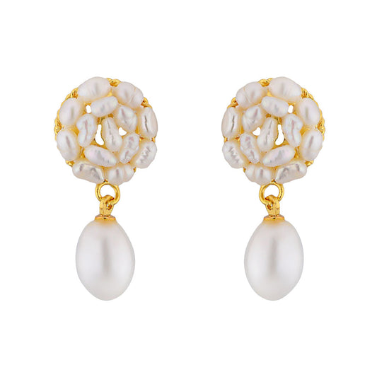 J Pearls Aura Drop Pearl Earrings - Real Pearl Jewelry