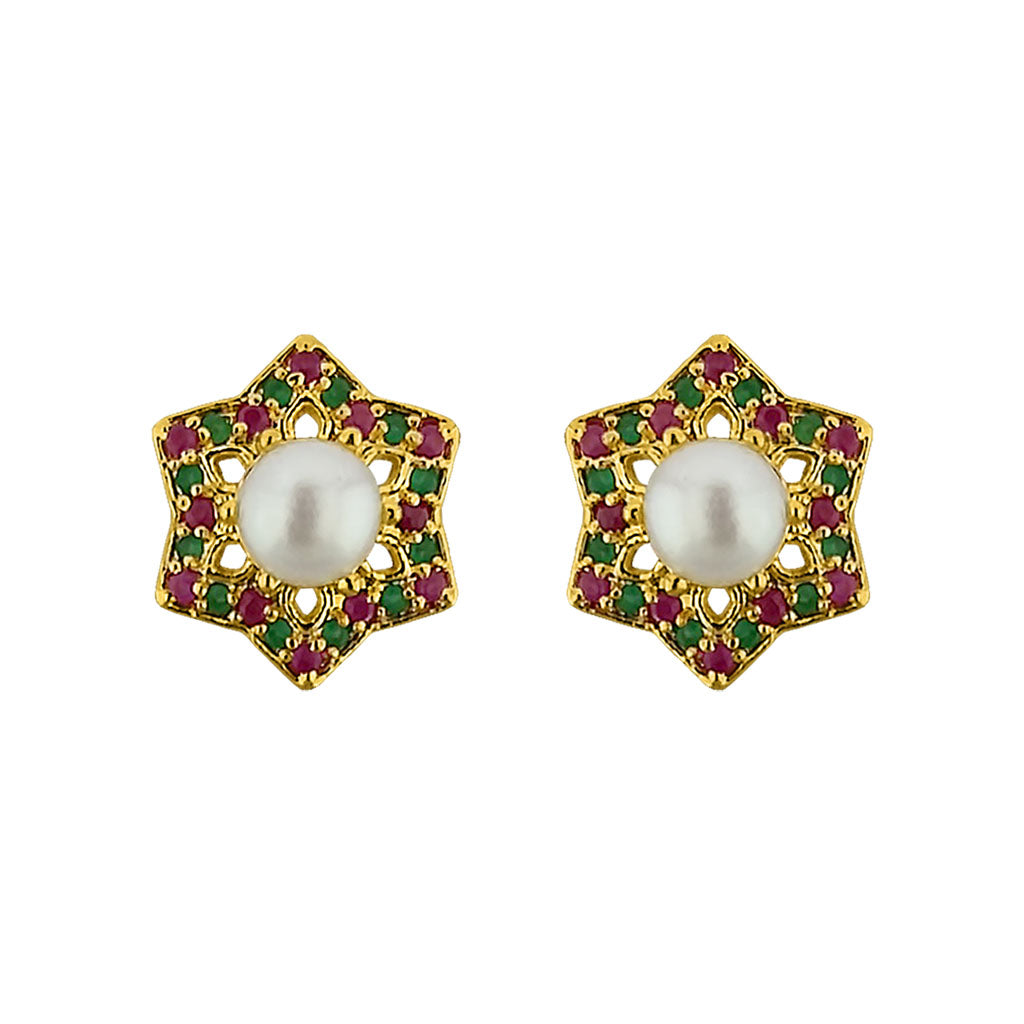 J Pearls Shining Star Pearl Earrings - Real Pearl Jewelry