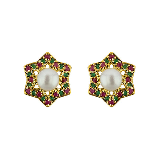 J Pearls Shining Star Pearl Earrings - Real Pearl Jewelry