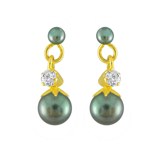 J Pearls Grey Pearl Earrings - Real Pearl Jewelry
