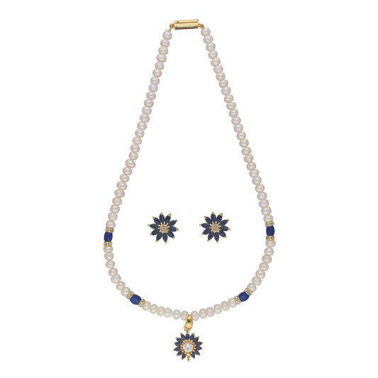 J Pearls Eeshika 1 Line Pearl Sets - Real Pearl Jewelry