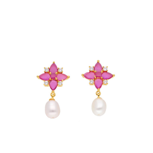 J Pearls Navishka Pearl Earrings - Real Pearl Jewelry