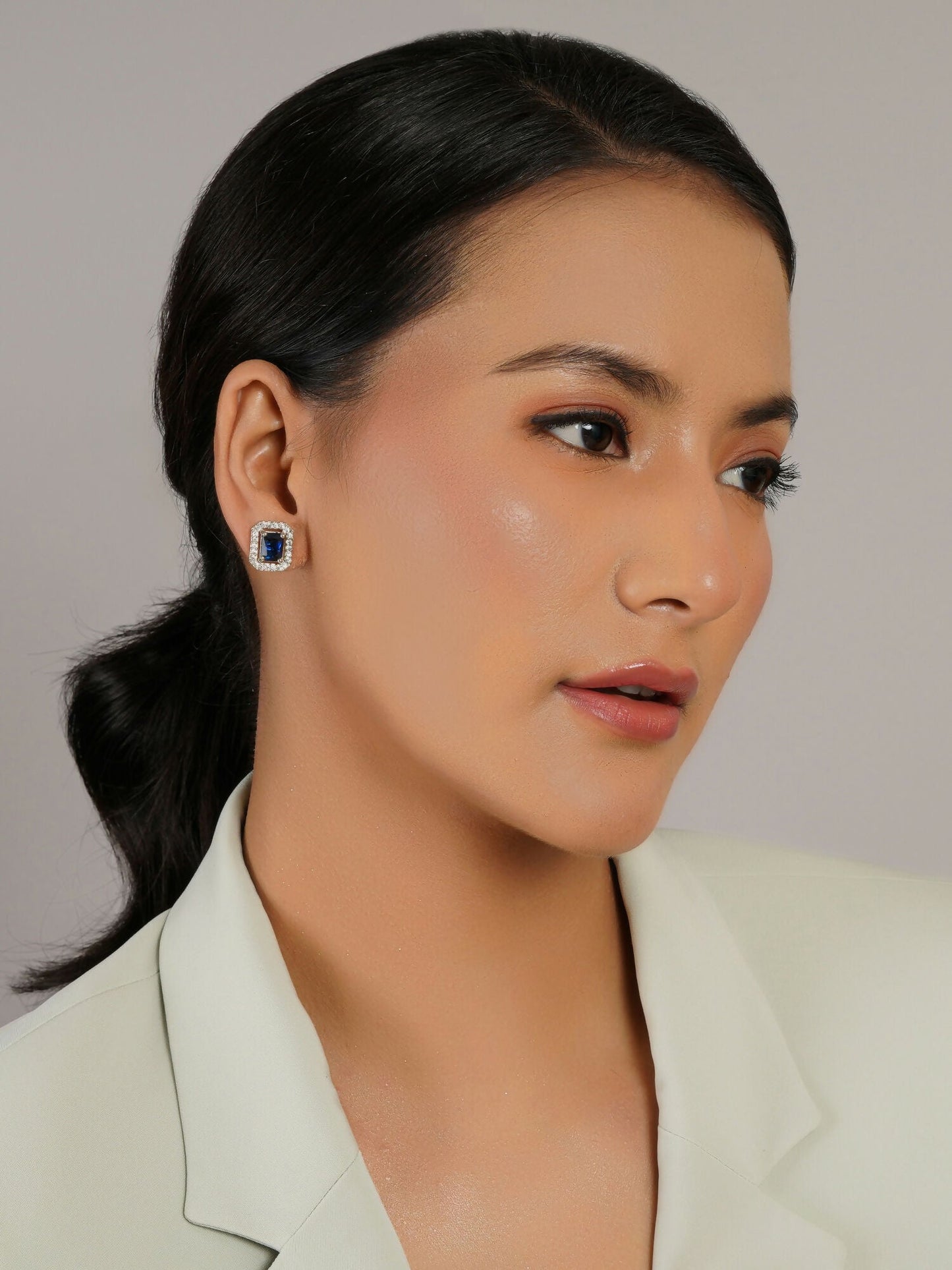 stone stud (Blue) - Ruby Raang
