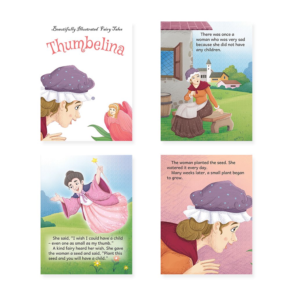 Jolly Kids Beautifully Illustrated Fairy Tales 4 in 1 Books E Set of 2| Ultimate Collection of Bedtime Megical Stories For Children Ages 3-8 Years