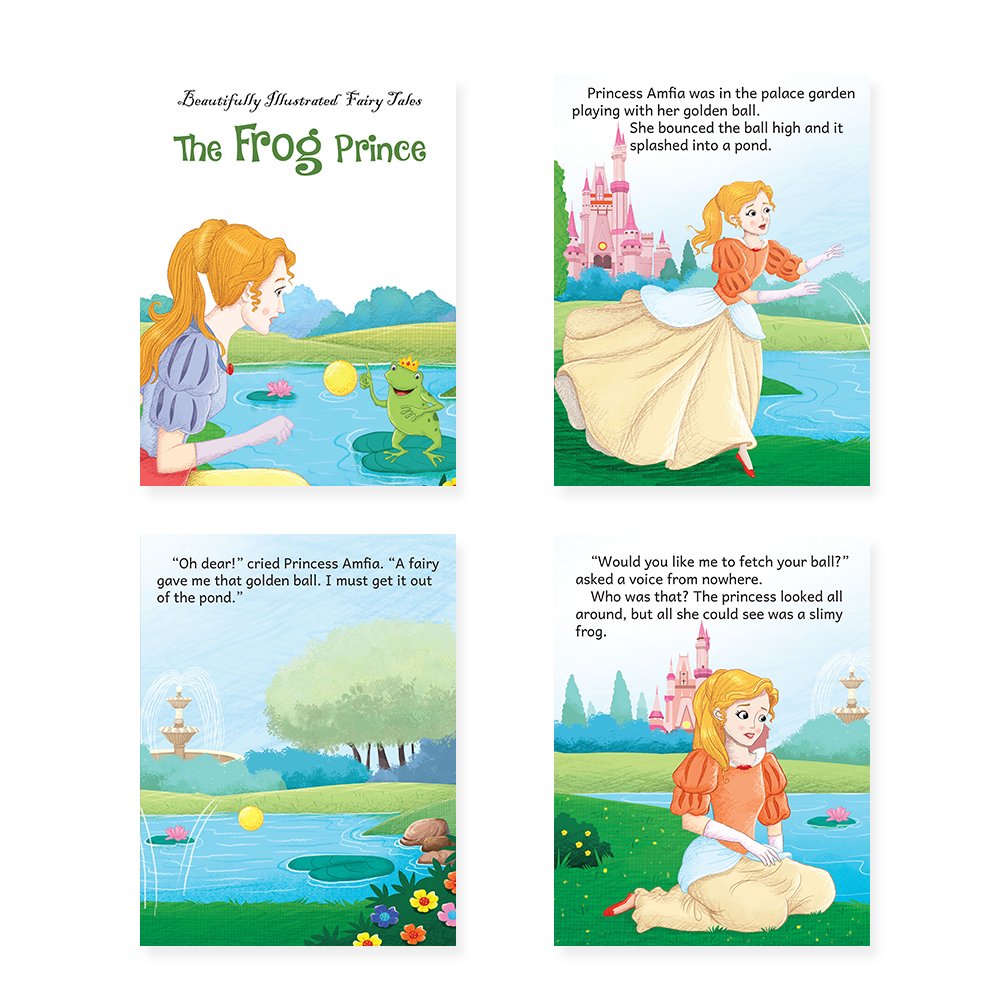 Jolly Kids Beautifully Illustrated Fairy Tales 4 in 1 Books E Set of 2| Ultimate Collection of Bedtime Megical Stories For Children Ages 3-8 Years