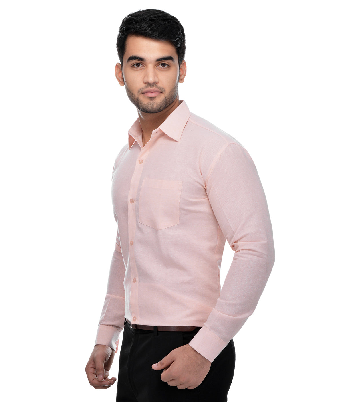 RIAG Beige Men's Full Sleeves Solid Shirt