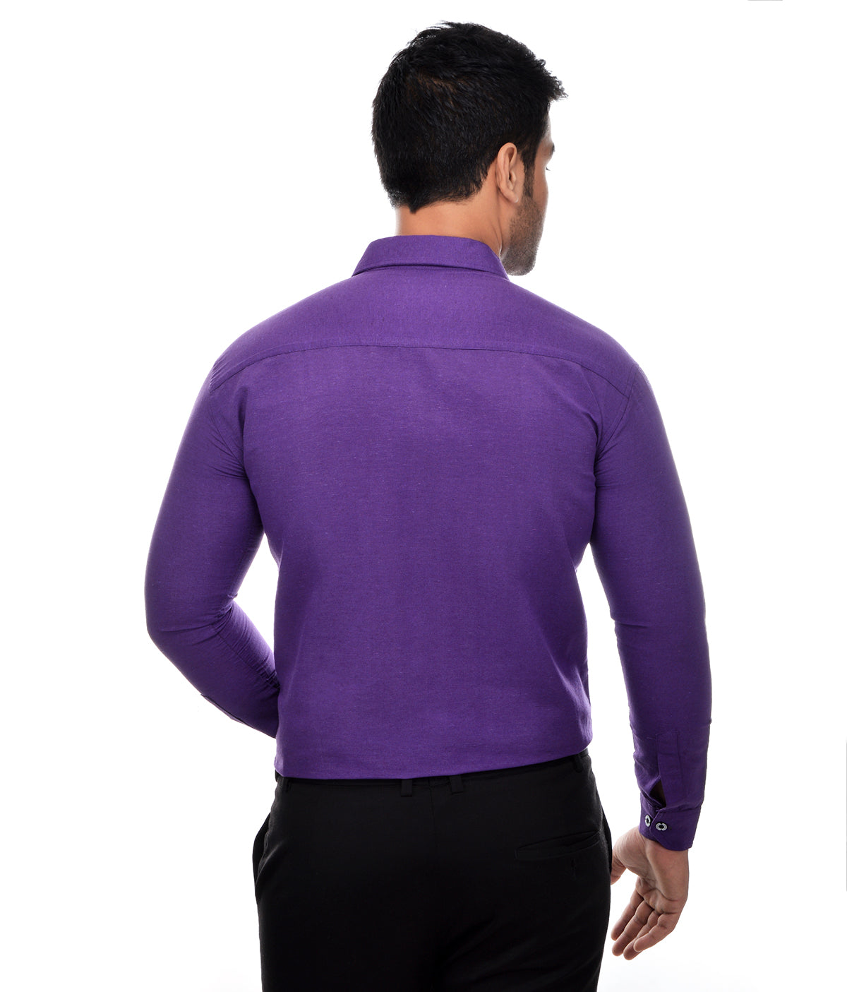 RIAG Purple Men's Full Sleeves Solid Shirt