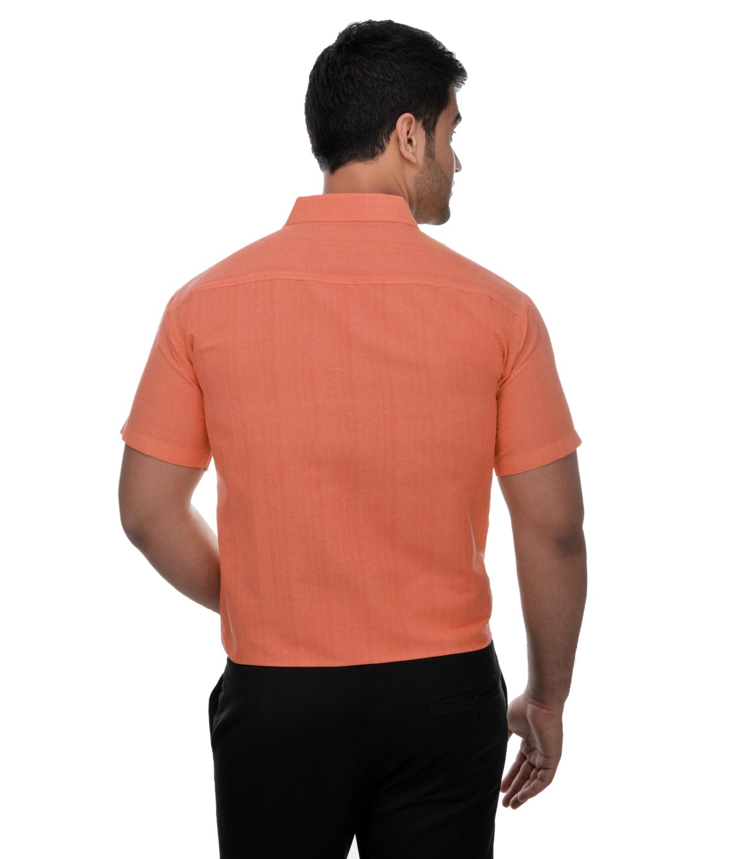 RIAG Orange Men's Half Sleeves Solid Shirt