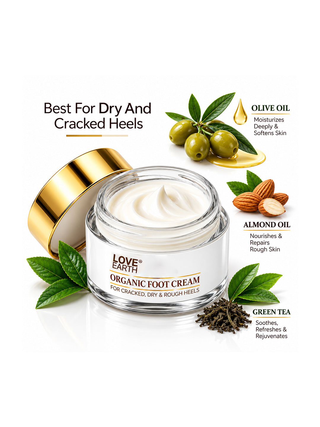 Love Earth Organic Foot Cream For Cracked & Dry Heels