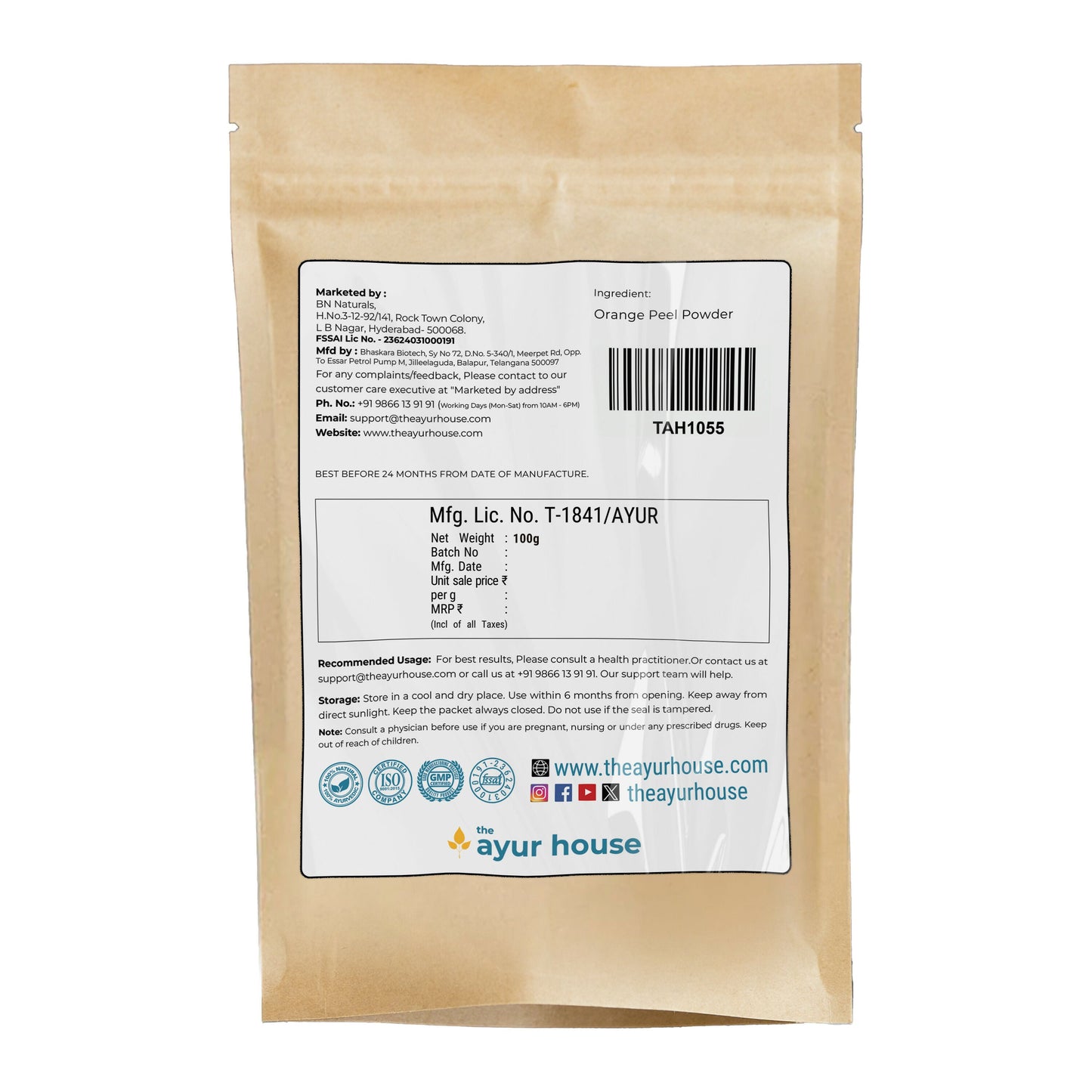 The Ayur House Orange Peel Powder