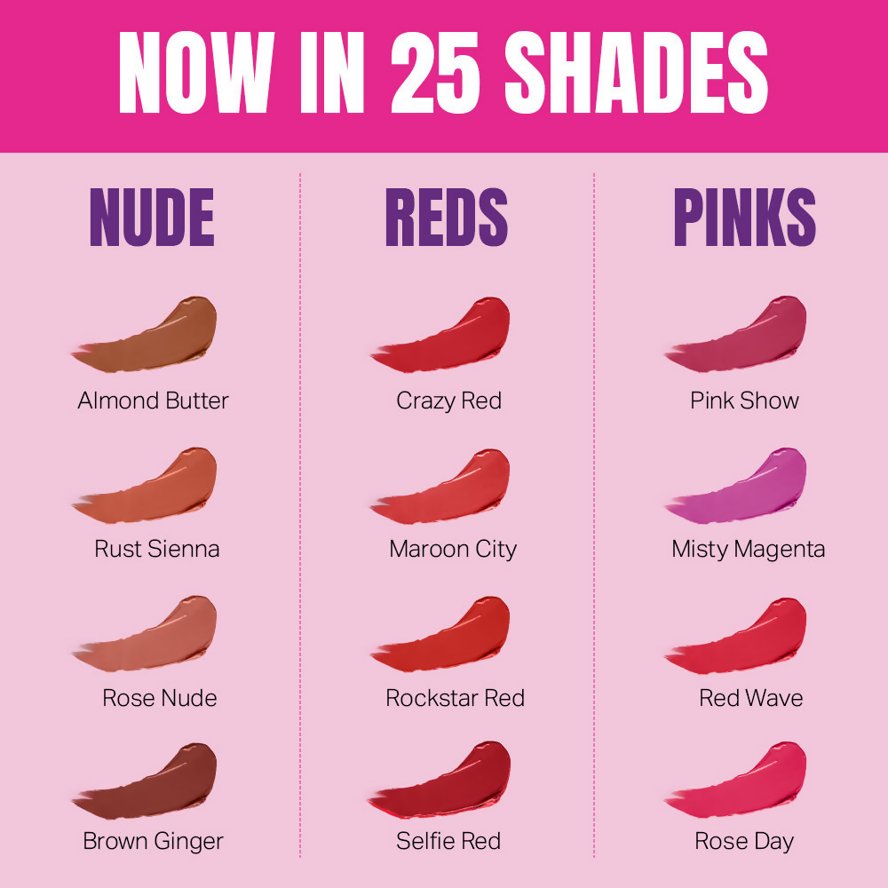 Elle 18 Color Pop Matte Lip Color - P23 Deep Pink