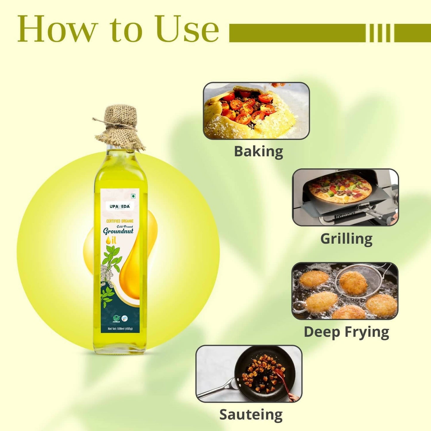 Upaveda Organic Cold Pressed Groundnut Oil