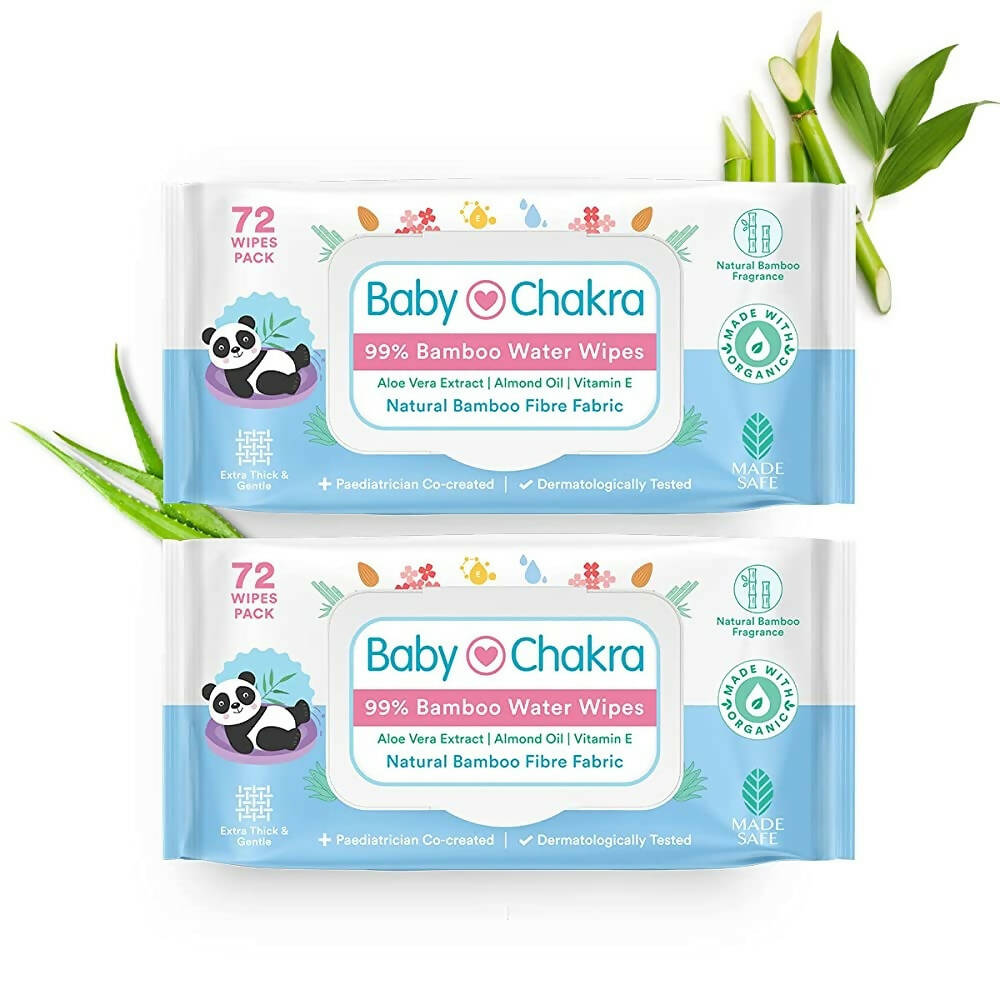 BabyChakra 99% Bamboo Water Soft Wipes