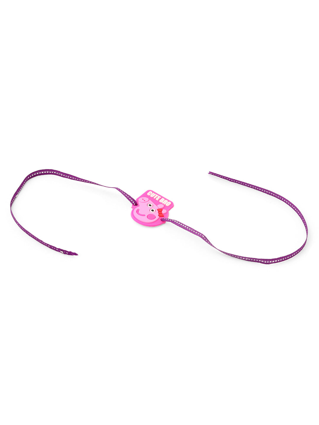 NVR Stylish Pink Cartoon Character Kids Rakhi with Roli Chawal Chandan & Mishri