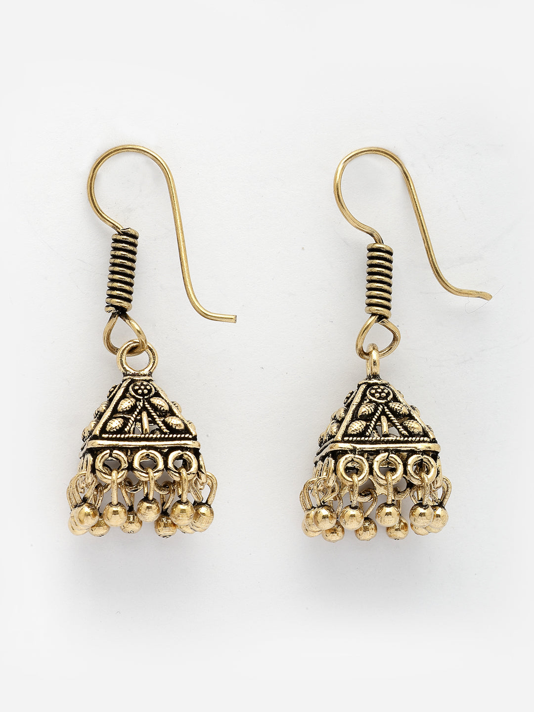 NVR Women Set of 3 Oxidized Traditional Fashion Earrings