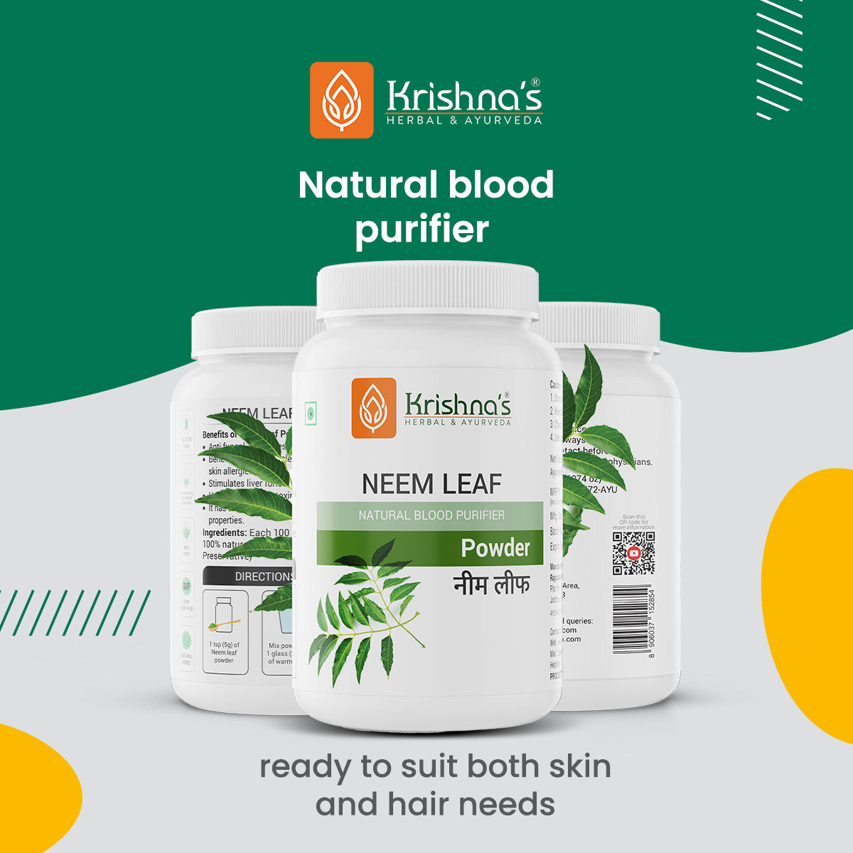 Krishna'S Herbal & Ayurveda Neem Leaf Powder