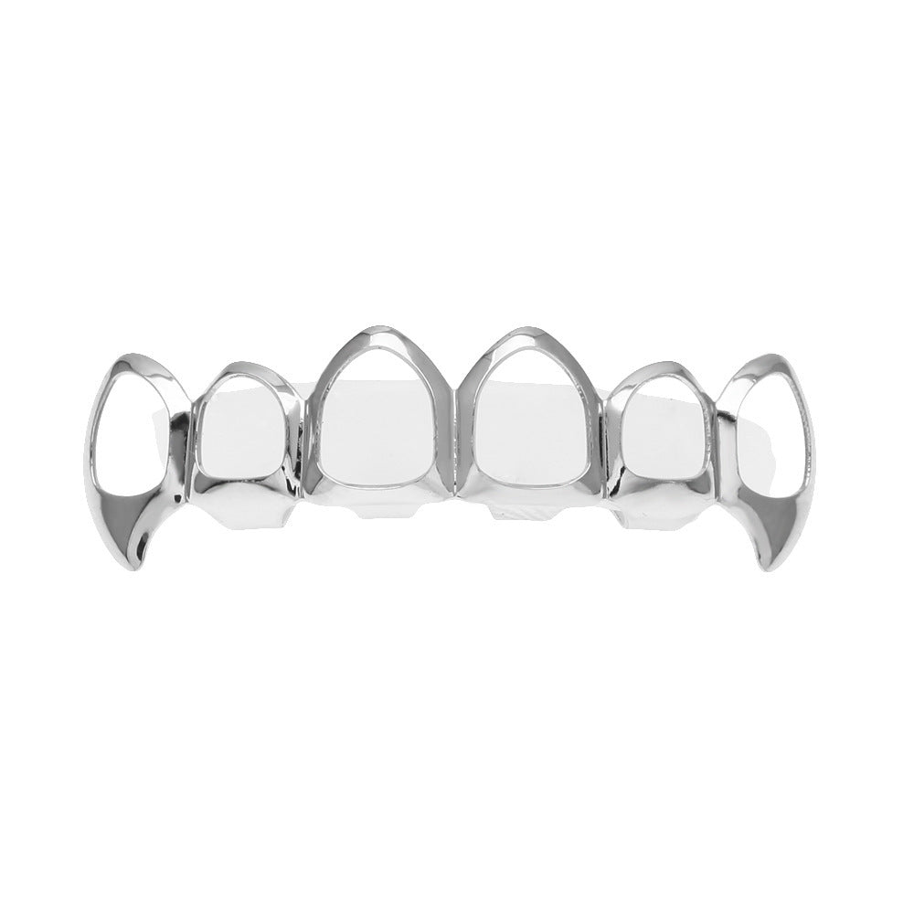 Hip-hop polished braces with gold electroplating