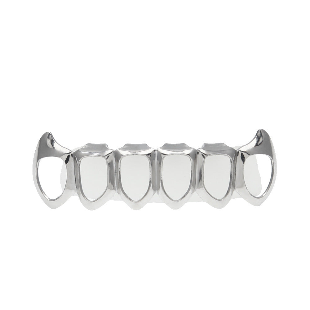 Hip-hop polished braces with gold electroplating