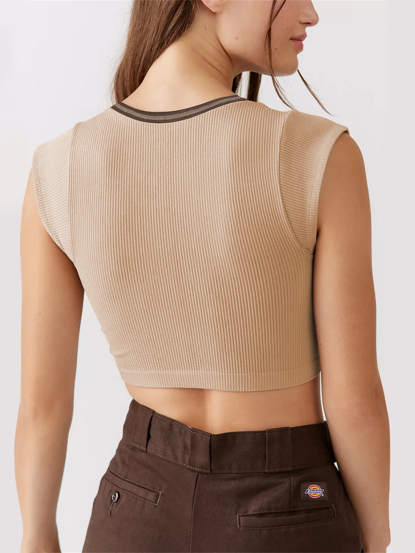 Slim Fit Ultra Short Sexy Spicy Girls Top Knitted Thread T-shirt