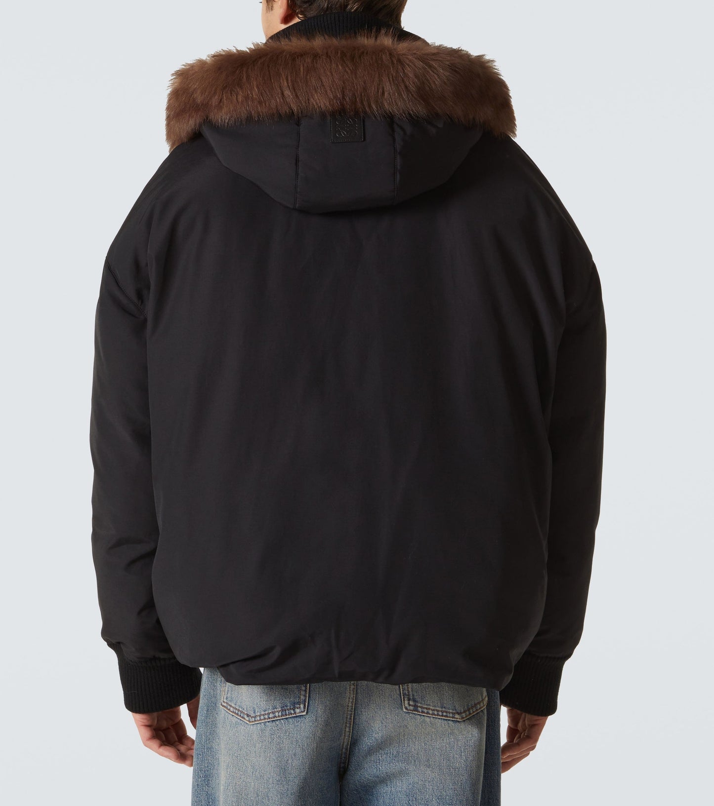 Loewe Men Shearling-Trimmed Cotton-Blend Jacket