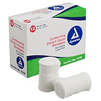 Conforming Gauze Roll 2" x 4.1 yds with Absorbent Pads