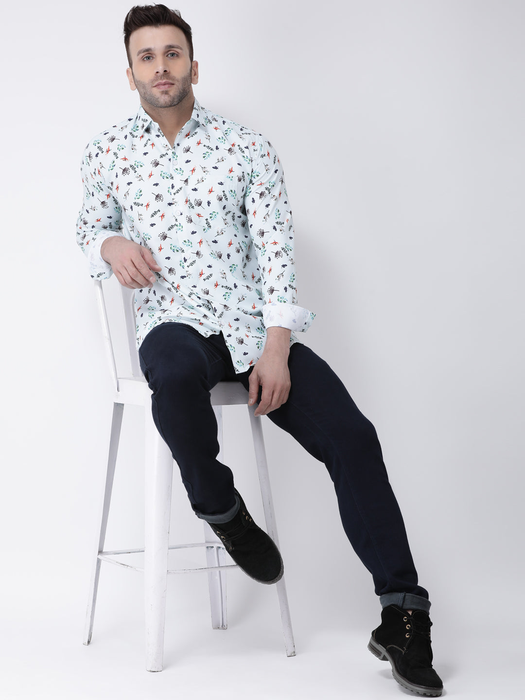 RIAG Multi color Men's Full Sleeves Printed Shirt