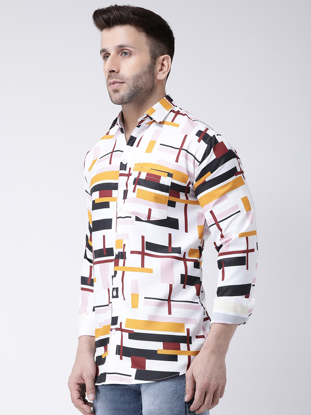 RIAG Multi color Men's Full Sleeves Printed Shirt