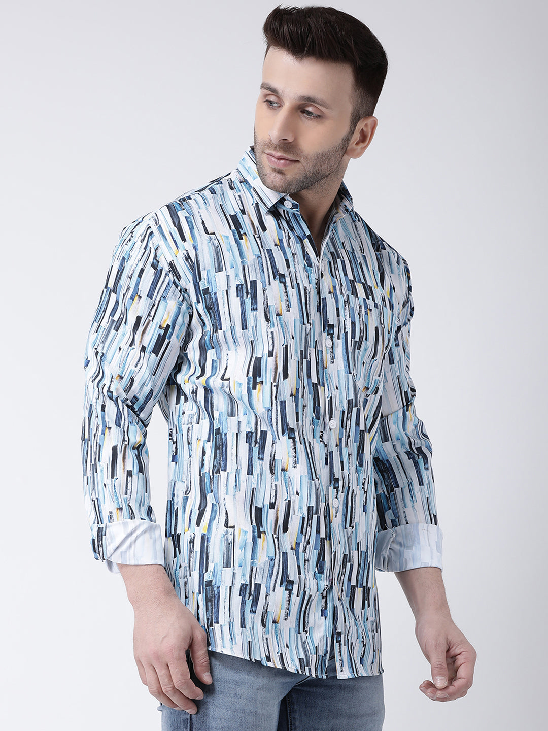 RIAG Multi color Men's Full Sleeves Printed Shirt