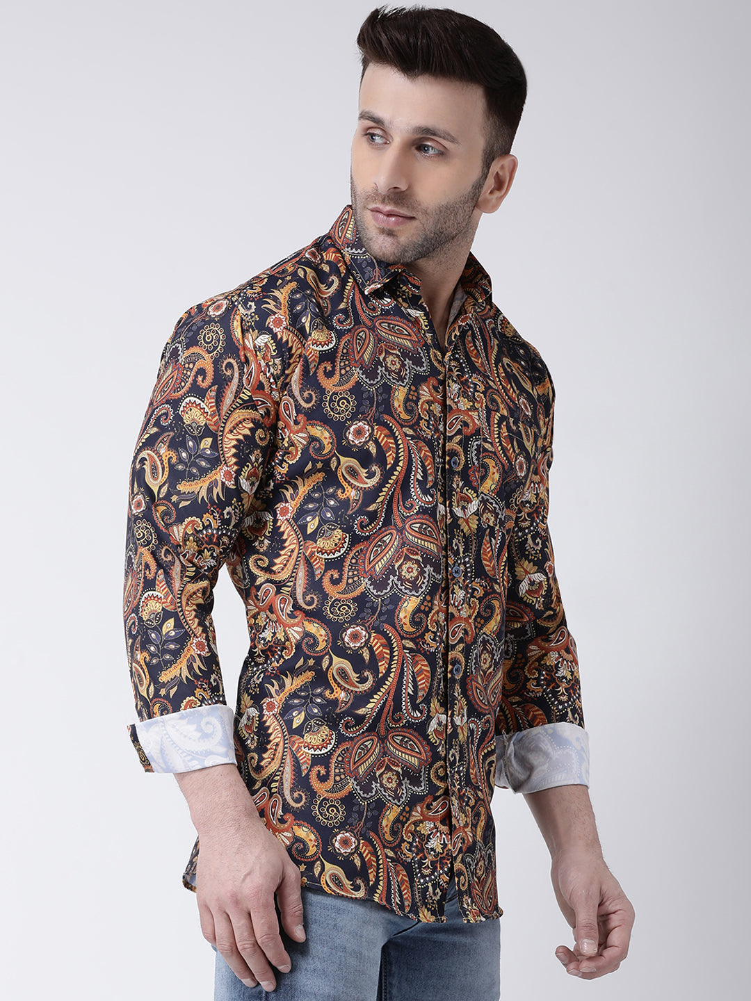 RIAG Multi color Men's Full Sleeves Printed Shirt