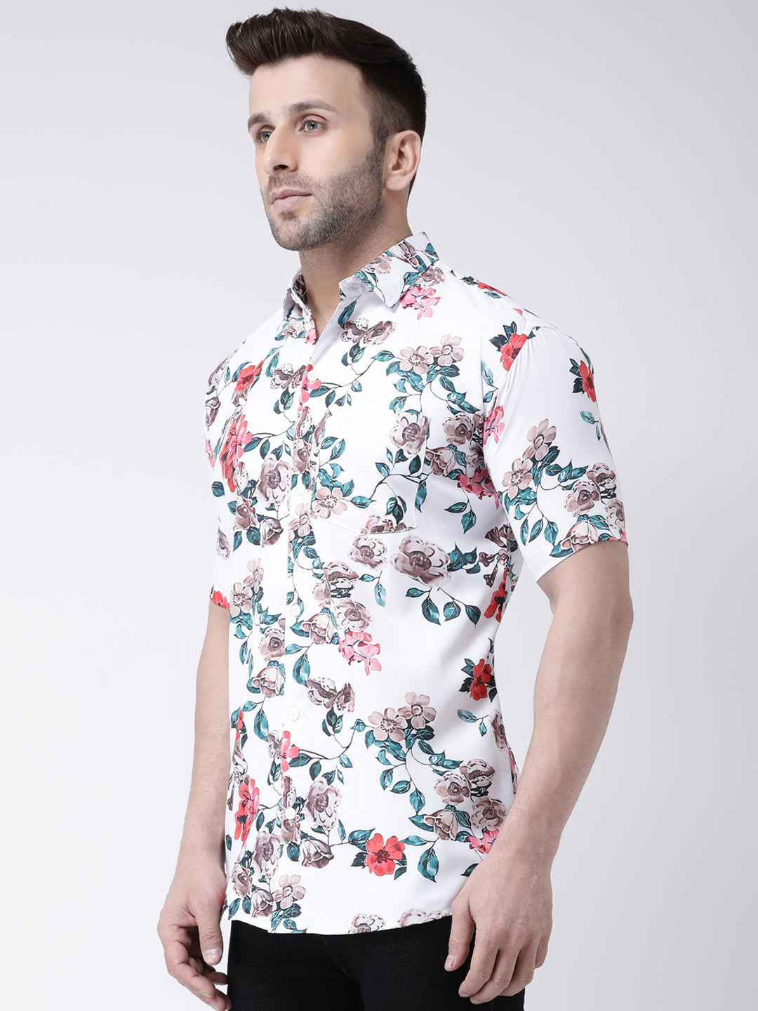 Indian Clothing RIAG Multi color Men's Half Sleeves Printed Shirt