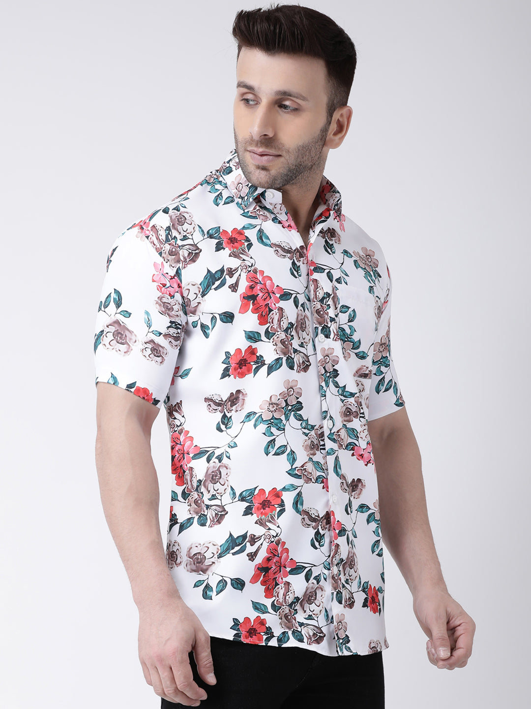 Indian Clothing RIAG Multi color Men's Half Sleeves Printed Shirt