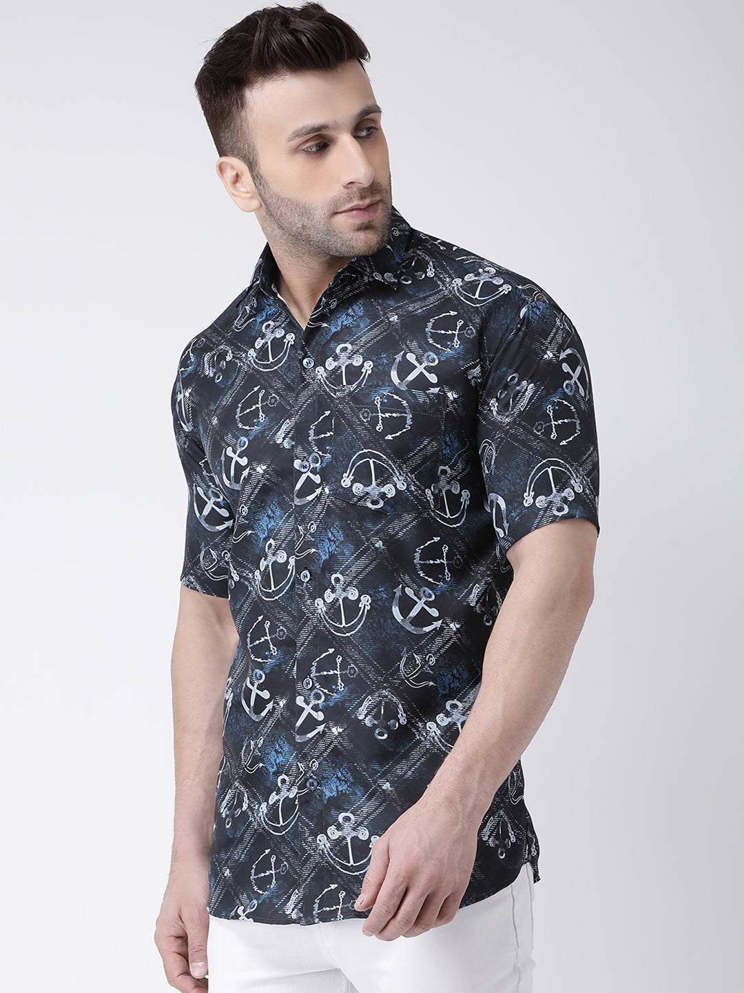 RIAG Multi color Men's Half Sleeves Printed Shirt