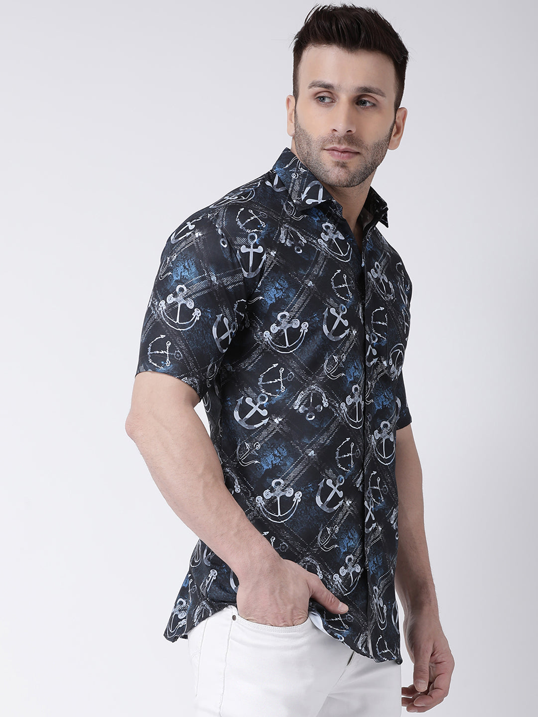 RIAG Multi color Men's Half Sleeves Printed Shirt