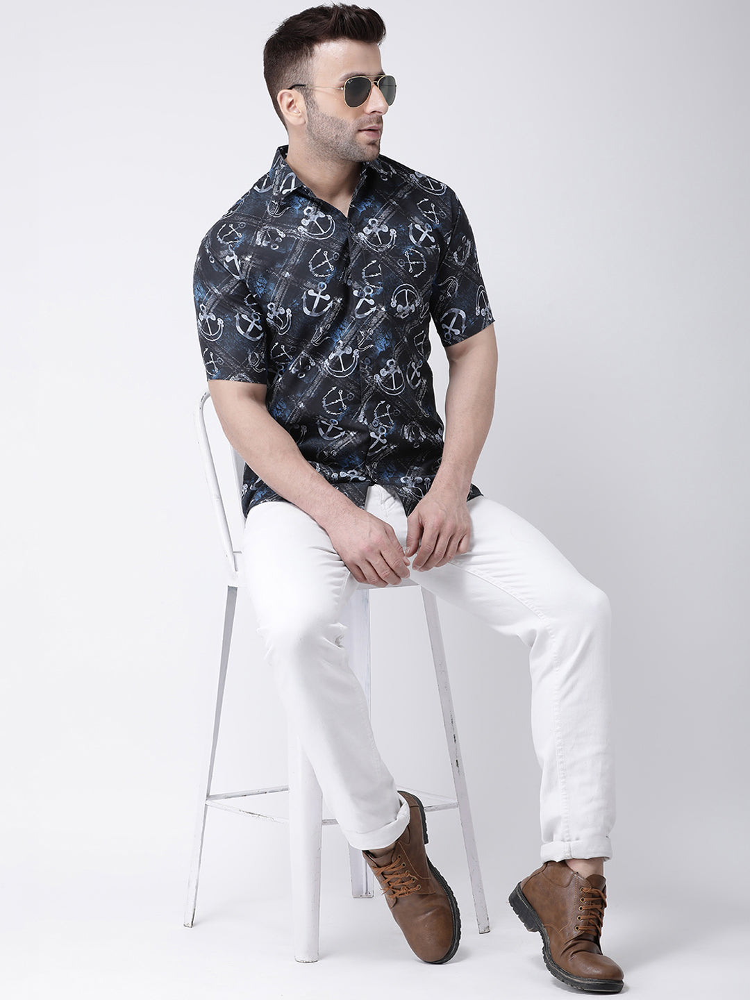 RIAG Multi color Men's Half Sleeves Printed Shirt
