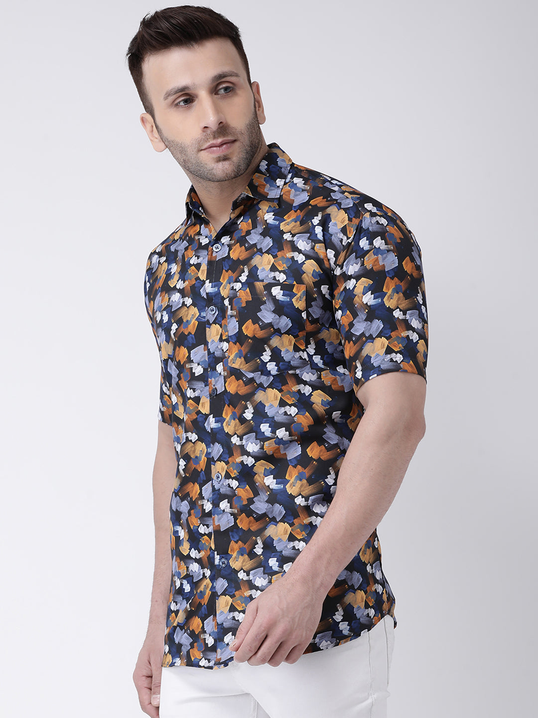RIAG Multi color Men's Half Sleeves Printed Shirt
